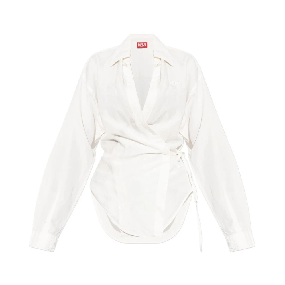Diesel Women's White Shirt - Shirts - Xs- Blouses & Shirts