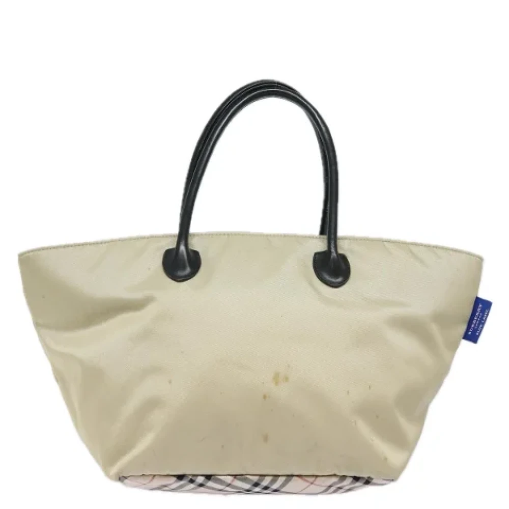 Burberry Vintage Pre-owned Fabric handbags Beige Dames
