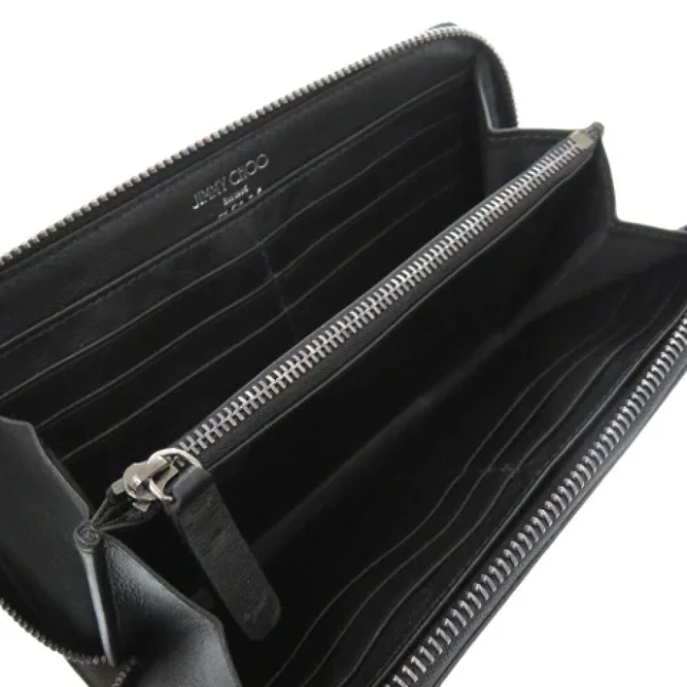 Jimmy Choo Pre-owned Leather wallets Gray Dames