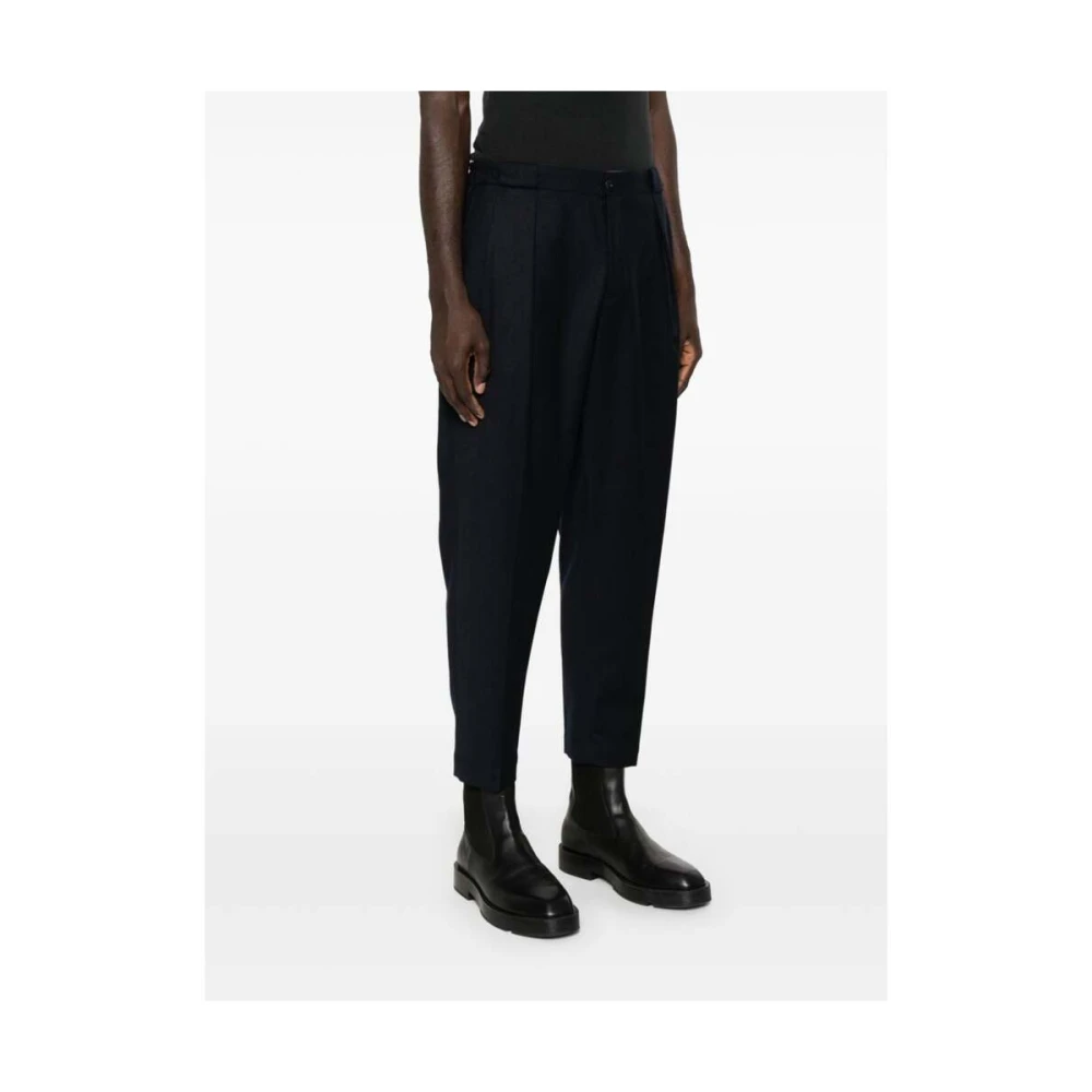 Briglia Navy Blauwe Wollen Broek Blue Heren