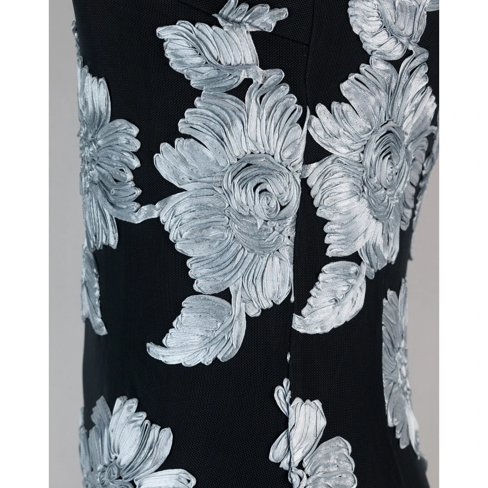 Rotate Birger Christensen Bloemen Maxi Jurk met Rits Gray Dames
