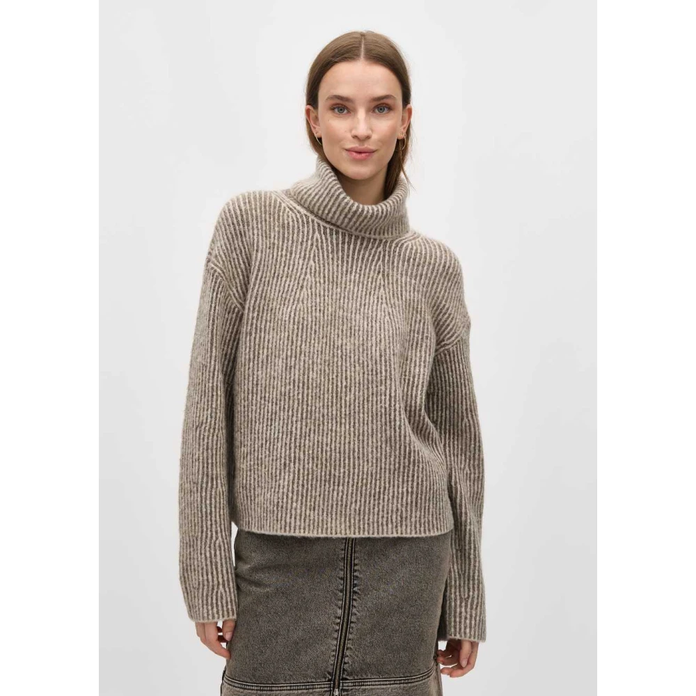 MbyM Taupe Gebreide Coltrui Kemina Beige Dames