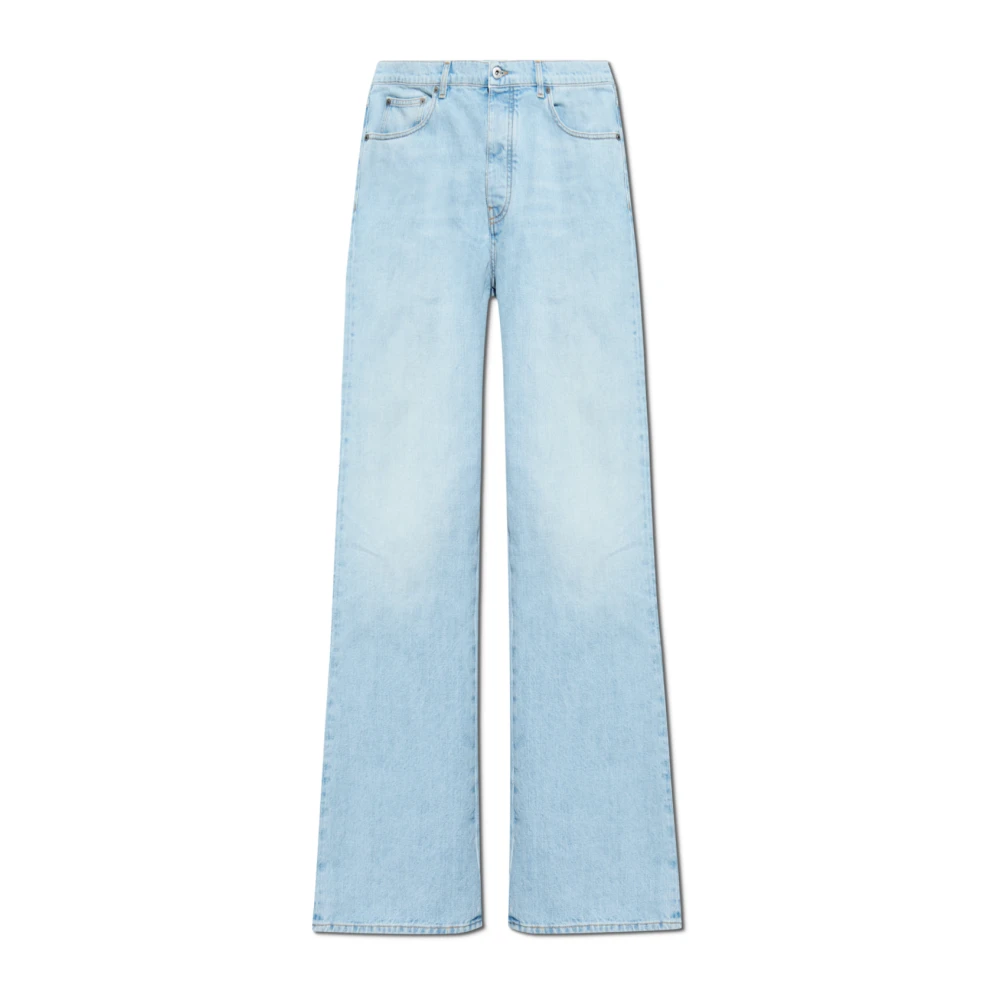 Off White Blue Jeans With Logo - Male - Straight Fit Jeans - W33 - Jeans