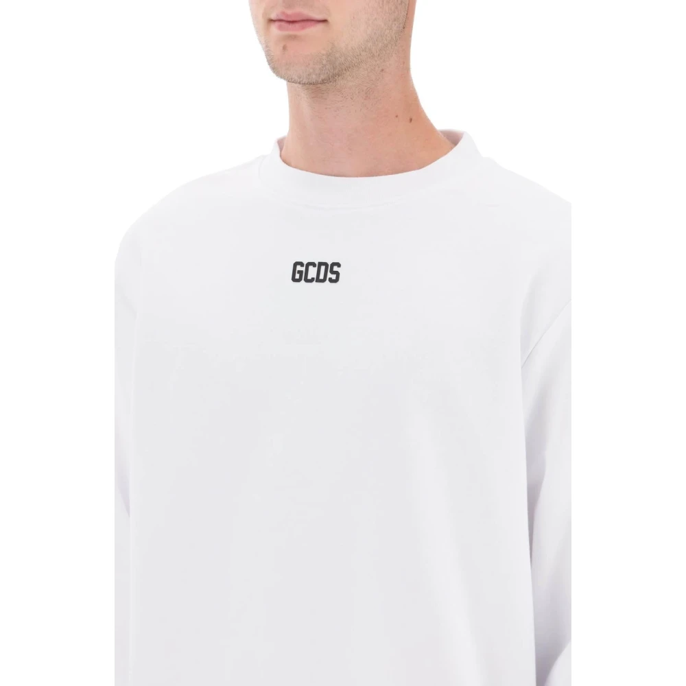 Gcds Sweatshirt met logo print White Heren
