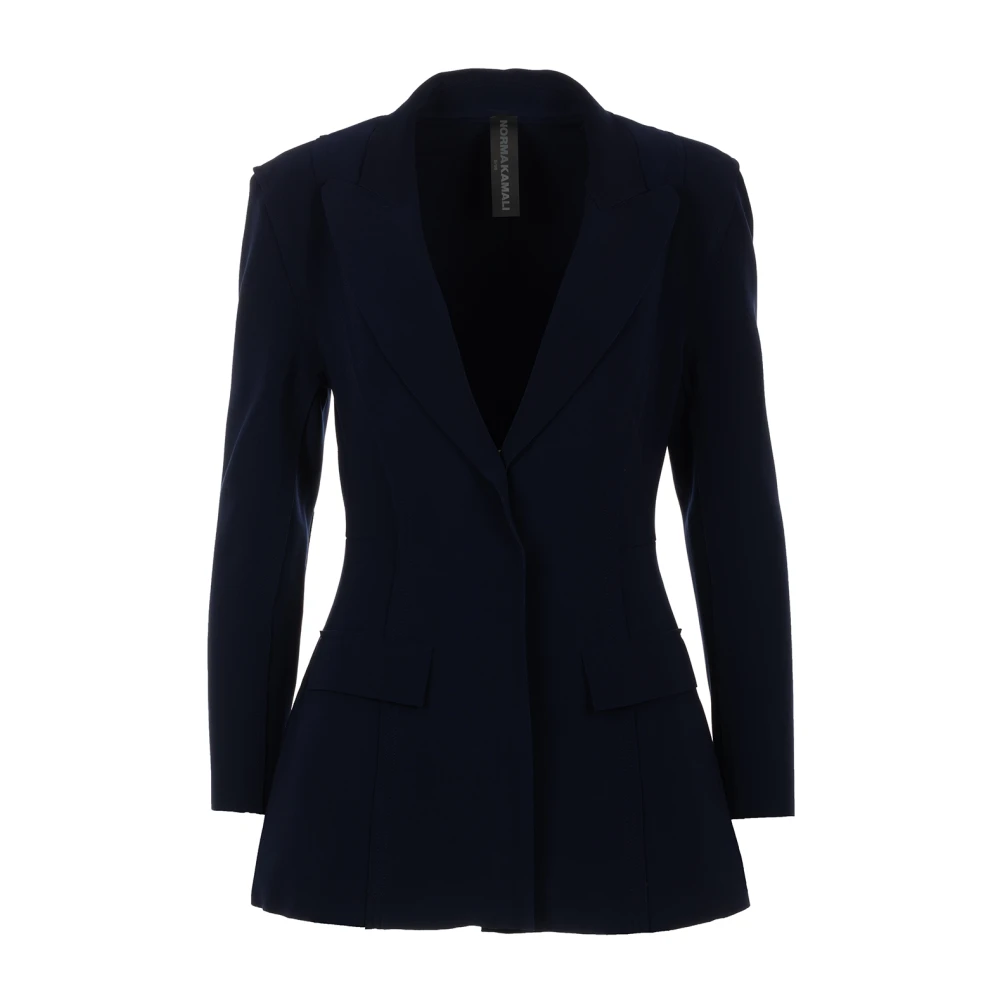 Norma Kamali Blauwe Boy Fit Jas Blue Dames