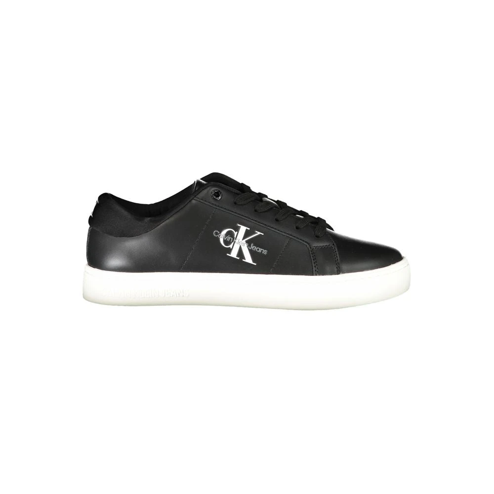 Calvin Klein Men's Black Eco-Friendly Stylish Sneakers With Sporty Details