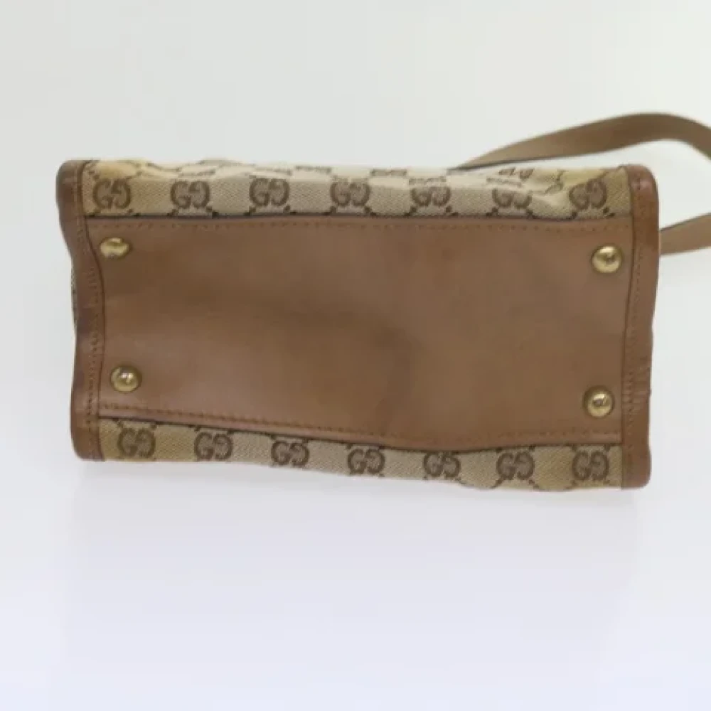 Gucci Vintage Pre-owned Canvas gucci-bags Beige Dames