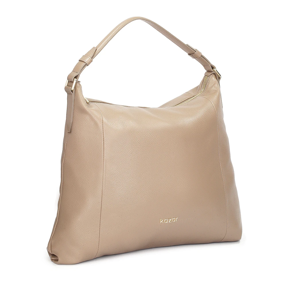 Kazar Leren schoudertas Beige Dames