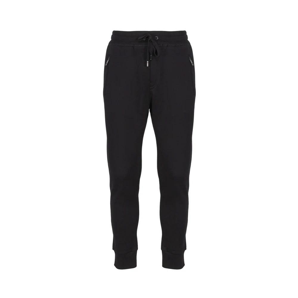 Jersey Jogging Pants With Branded Tag - Dolce & Gabbana - Modalova