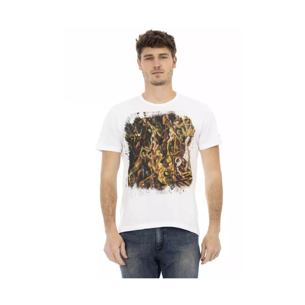 Trussardi Men's White T-Shirts, Xl, Cotton T-Shirt