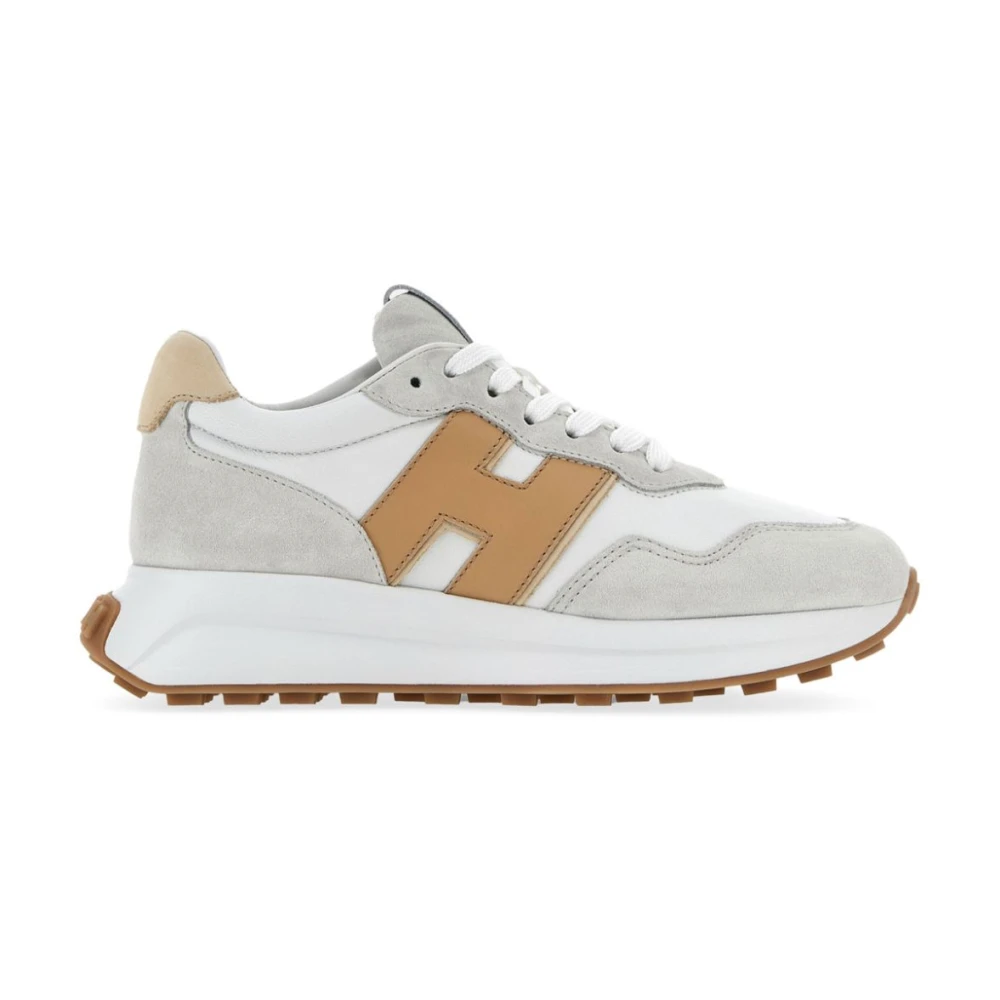Hogan Grijze Suède Logo Sneakers Dames Schoenen Veelkleurig Multicolor