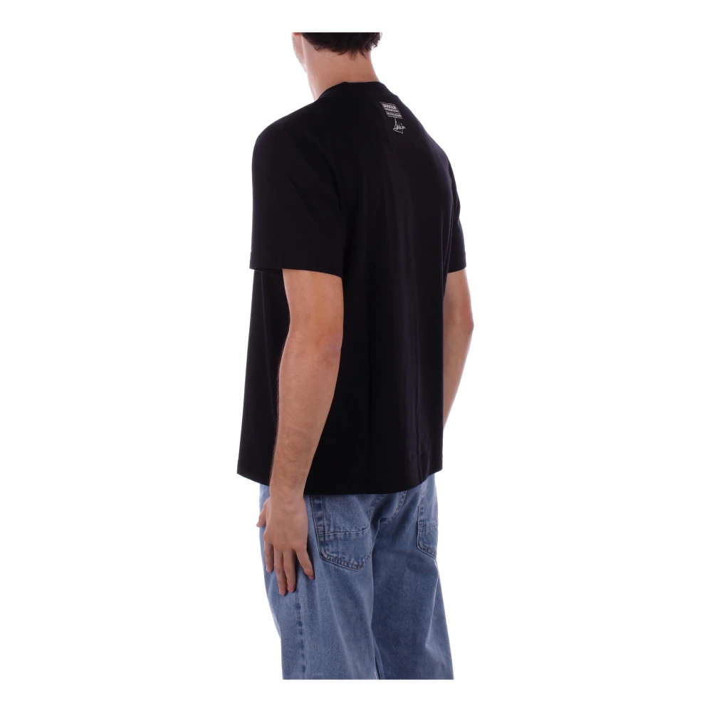 Barbour T-shirt met logo op de voorkant regular fit Black Heren