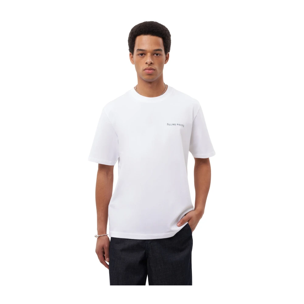 Filling Pieces T-shirt Alphabet White Heren