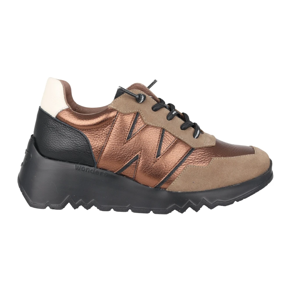 Wonders Gouden vetersneaker voor dames Dames Schoenen Veelkleurig Multicolor