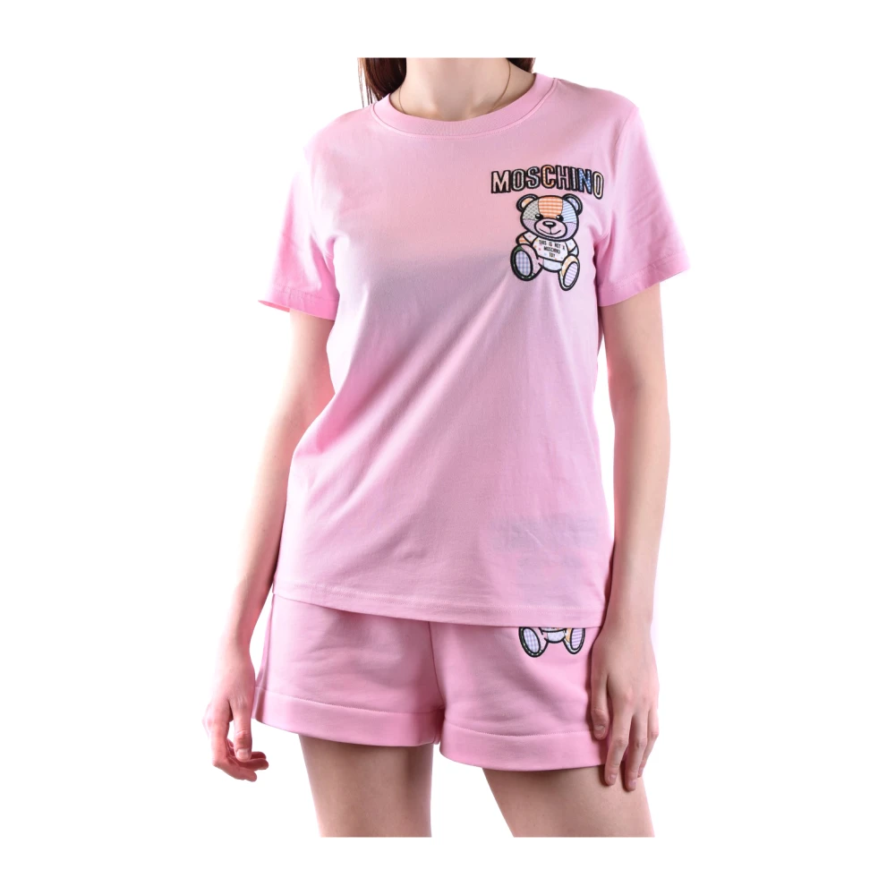 Moschino Roze T-shirt Ss22 Pink Dames