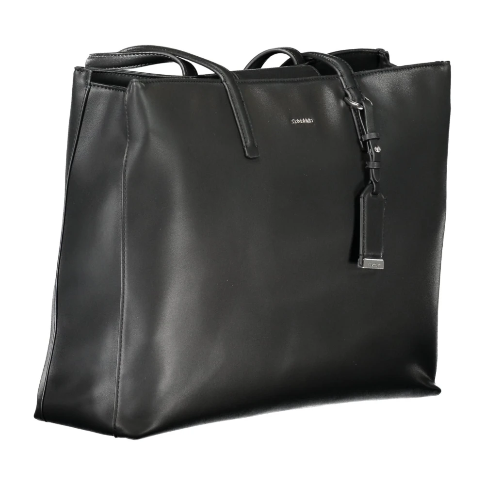Calvin Klein Zwarte dameshandtas met schouderbanden Black Dames