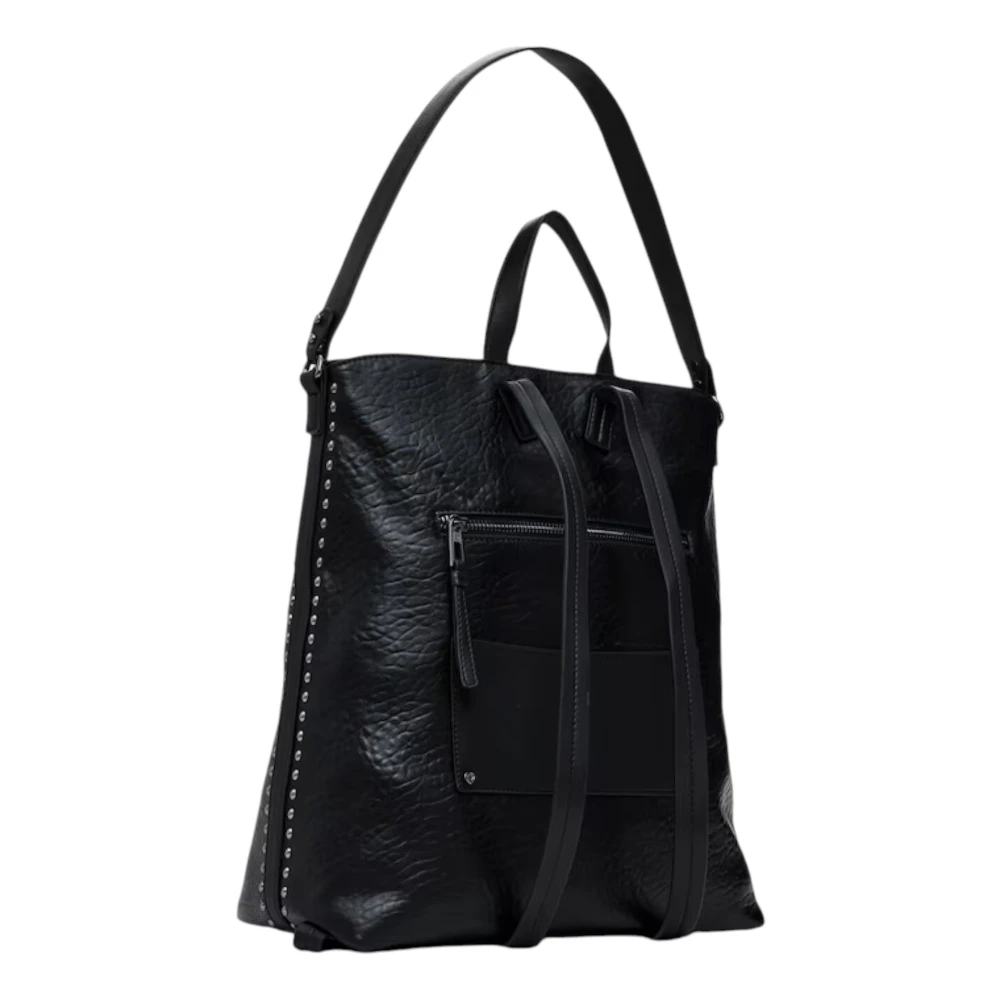 Desigual Gestructureerde Zwarte Handtas Lente Zomer Vrouwen Black Dames