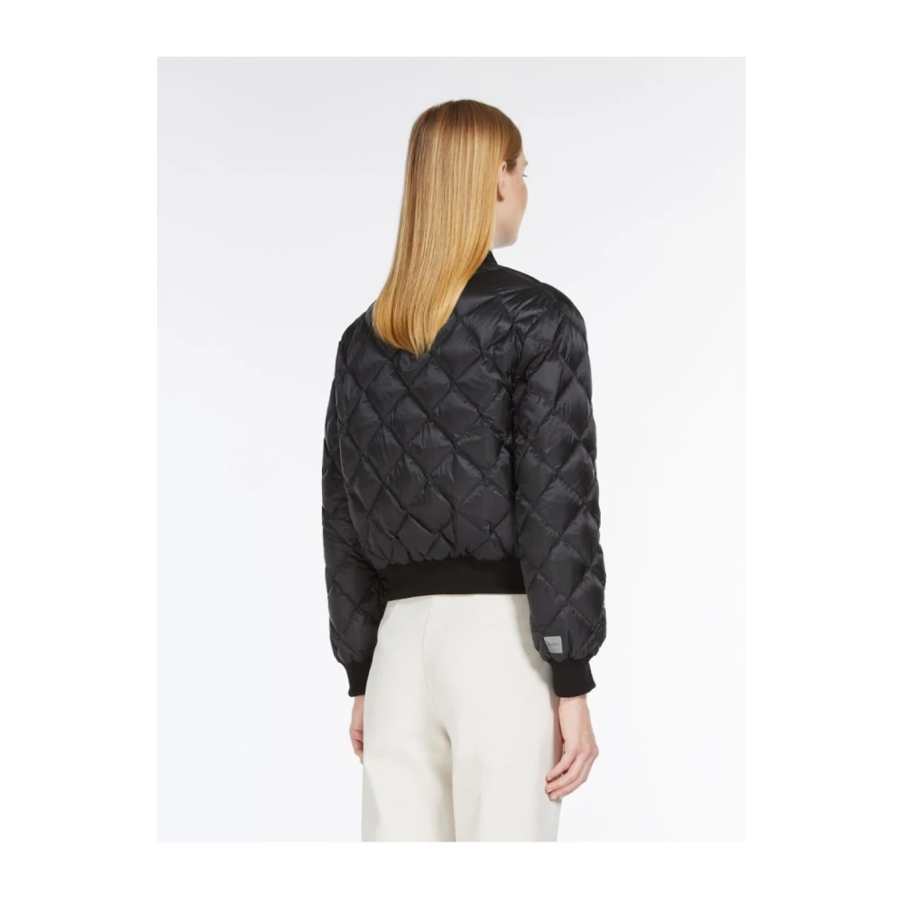 Max Mara Nylon Puffer en Parka Jassen Black Dames