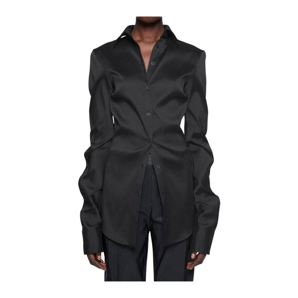 Acne Studios Zwarte Overhemd Ac0704 Black Dames