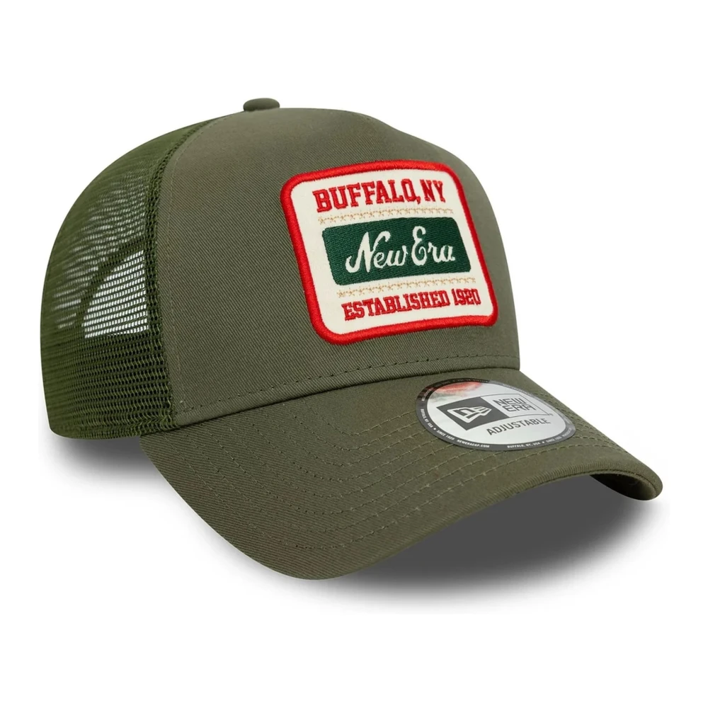 new era Vintage Groene Trucker Hoed Green Unisex