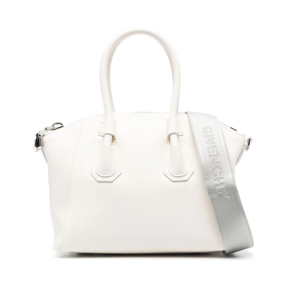 Givenchy Mini Antigona Läder Tote Bag White, Dam