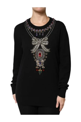 Kristallutsmyckad Pullover Tröja