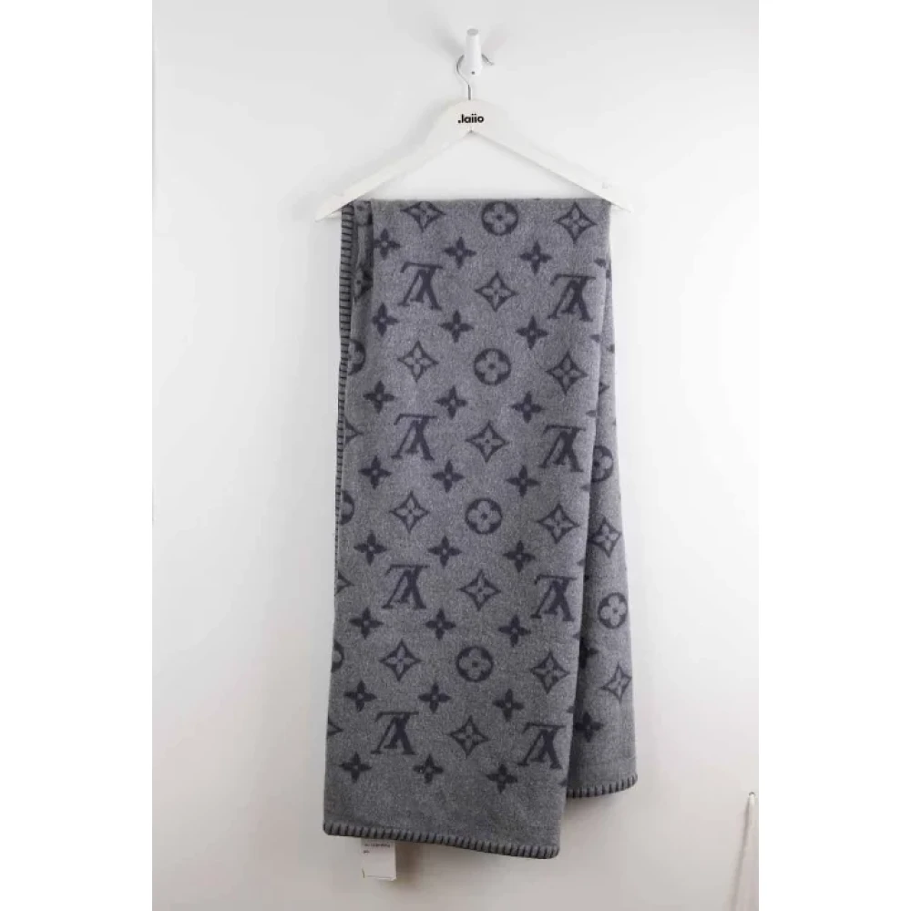 Louis Vuitton Vintage Pre-owned Fabric scarves Gray Dames