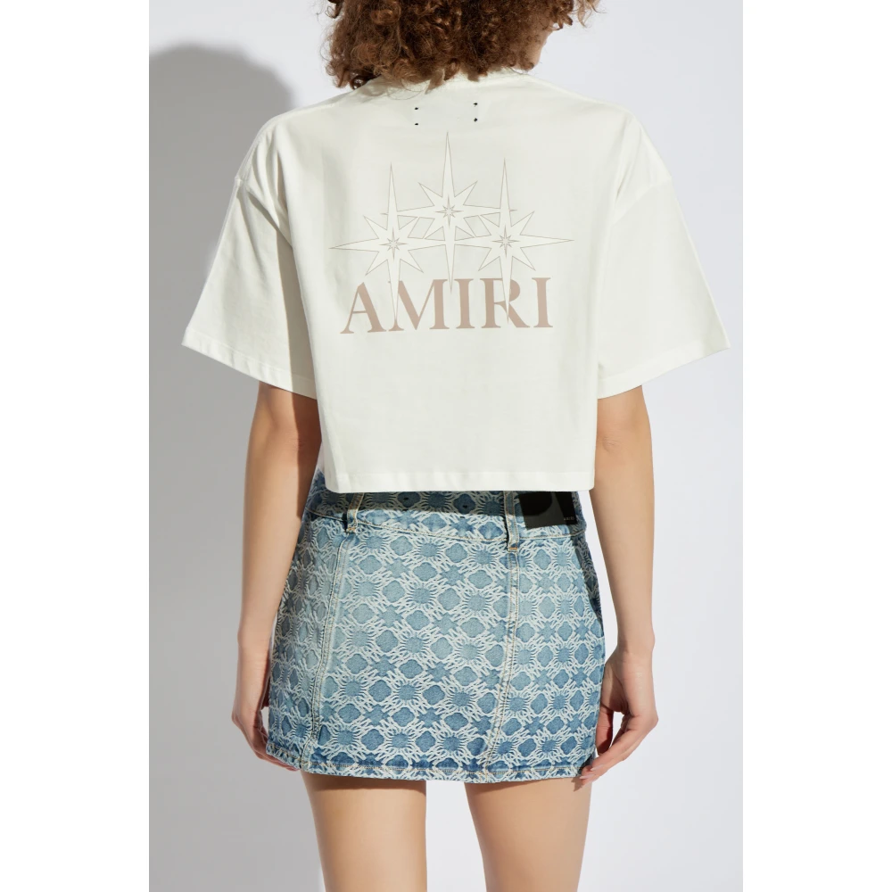 Amiri T-shirt met logo White Dames