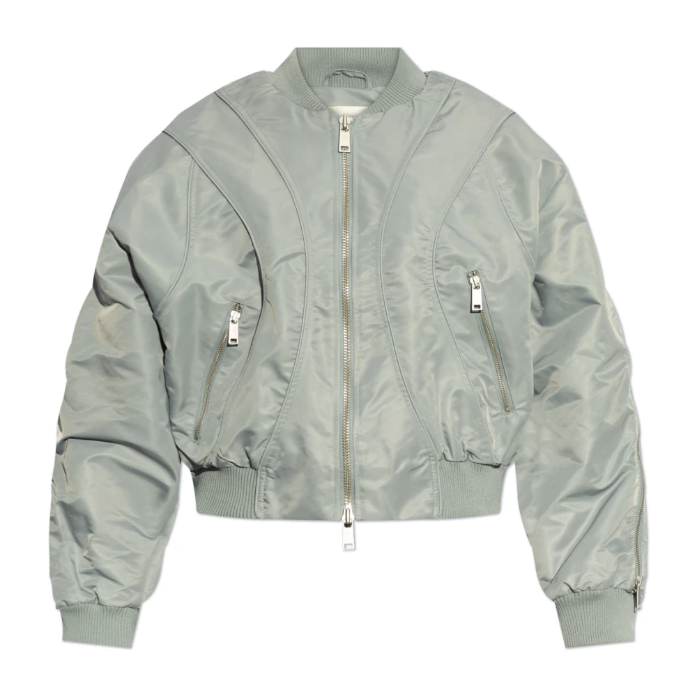 Gestuz Blauw Grijs Bomberjack Losse Pasvorm Blue Dames