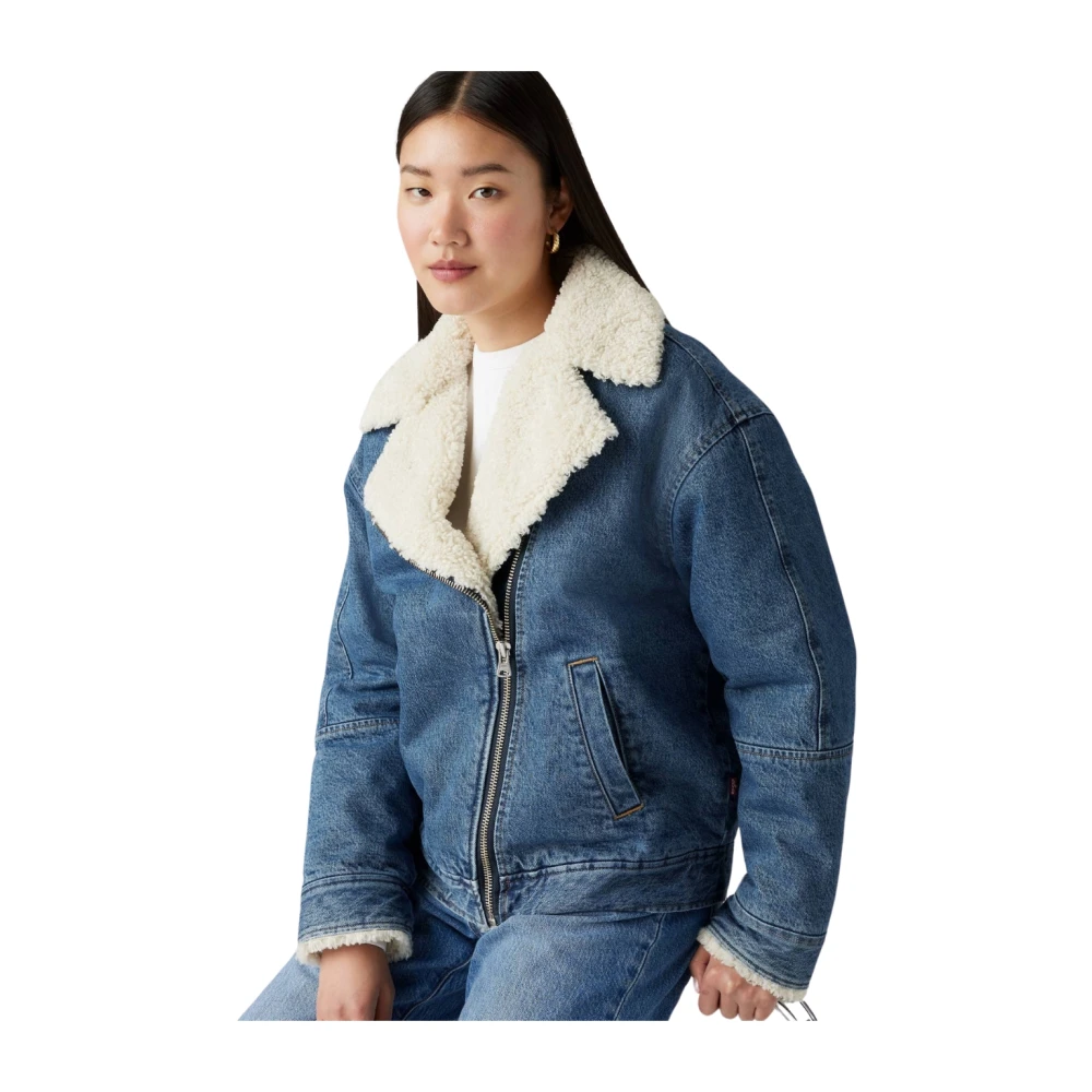 Levi's Sherpa Flight Jacket Blue Dames