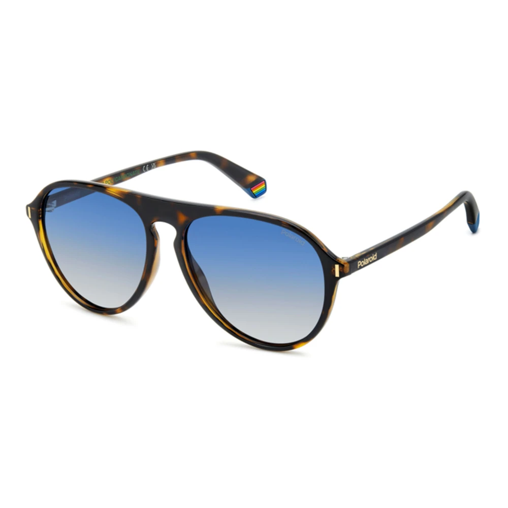 Polaroid Men's Black Sunglasses, 57 Mm, Havana Blue Shaded Sunglasses