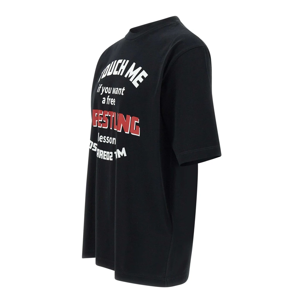 Dsquared2 Zwart Logo Print T-shirt Black Heren
