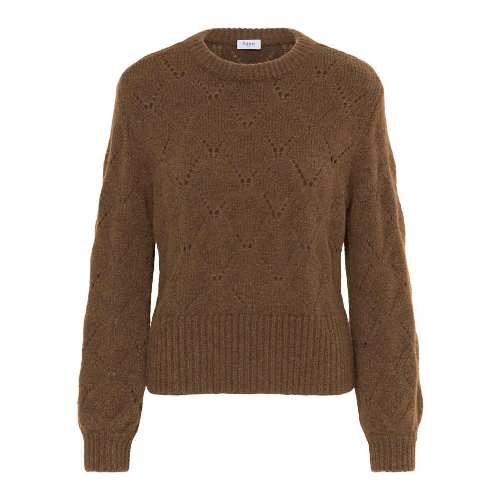 Saint Tropez , Damen, Strickwaren, Braun, Xl