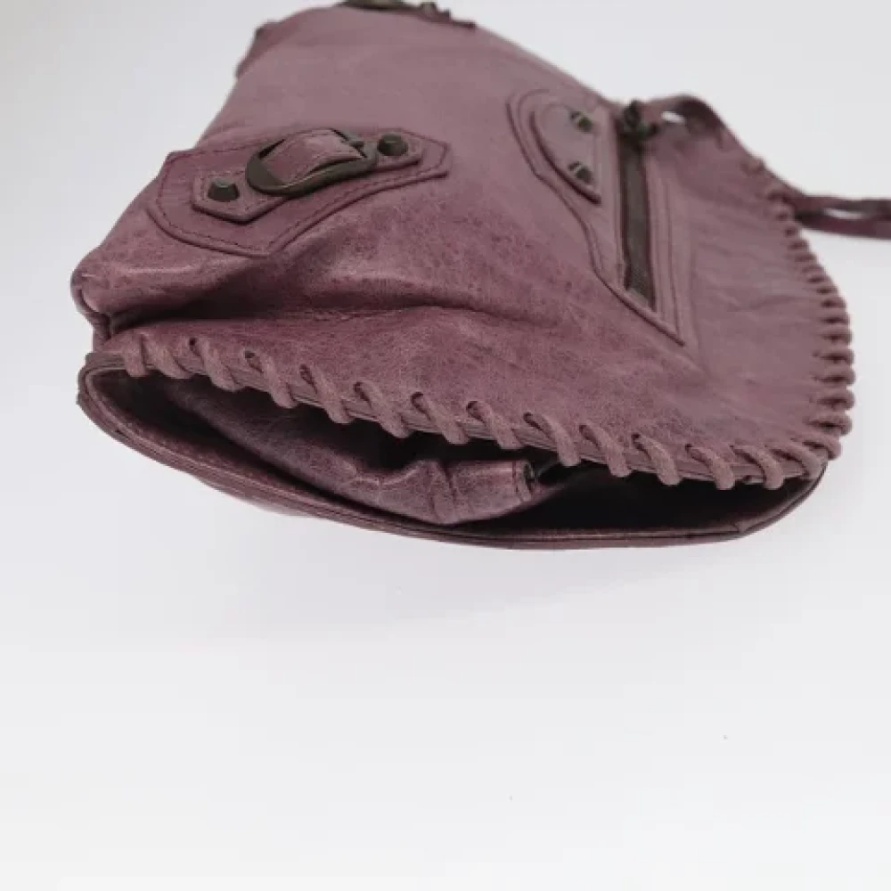 Balenciaga Vintage Pre-owned Leather balenciaga-bags Purple Dames