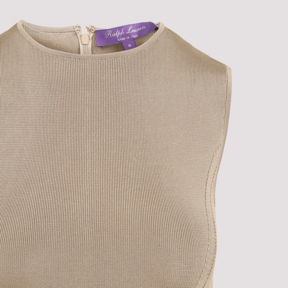 Ralph Lauren Shell Mouwloze Pullover Beige Dames