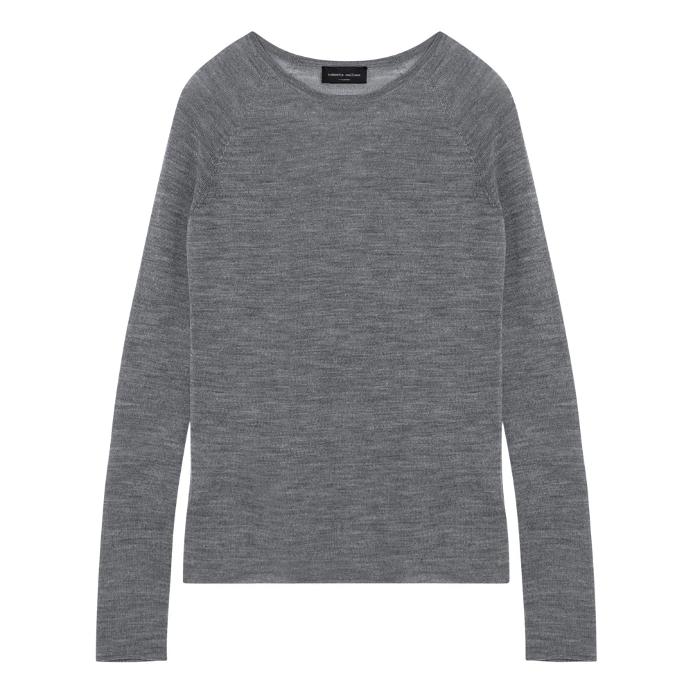 Roberto Collina Ronde hals trui Gray Dames