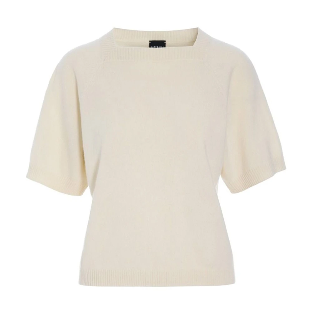 Bitte Kai Rand Women's White Cloud Cashmere Short-Sleeve Blouse - Cashmere Knitwear - S - Knitwear