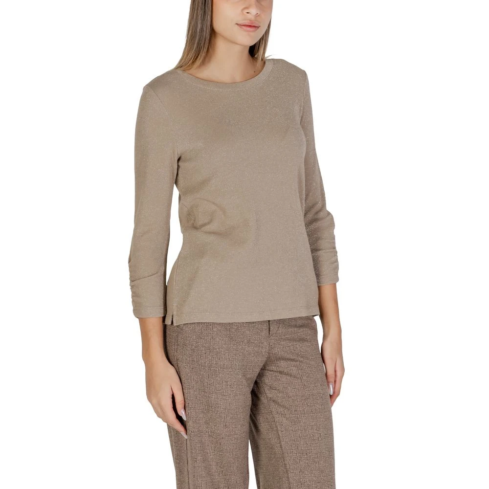 Street One Beige Dames T-shirt Herfst Winter Collectie Beige Dames