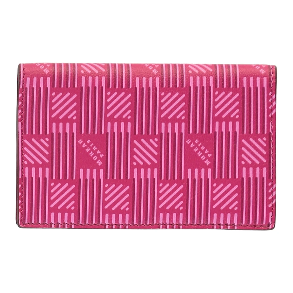 Moreau Paris Logo Detail Leren Kaarthouder Pink Dames