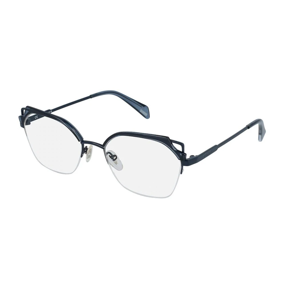 Police Blauwe Cat Eye Metalen Bril Blue Dames
