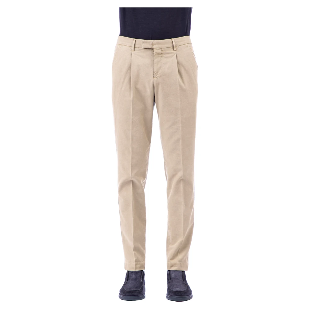 PT Torino Beige Microstructuur Broek Beige Heren