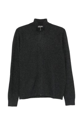 cardigan-gris-a-cotes-avec-fermeture-eclair