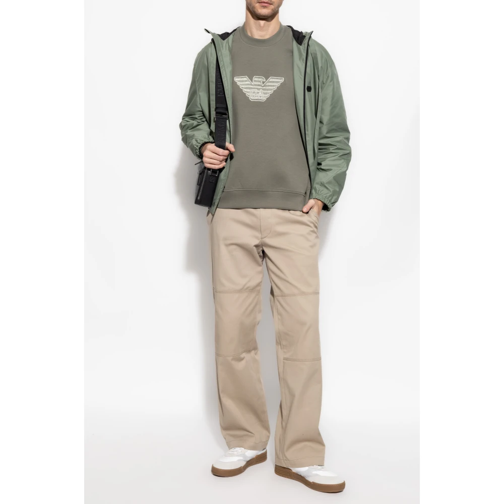 Emporio Armani Sweatshirt met logo Green Heren