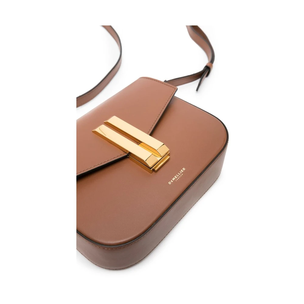 DeMellier Cognac Bruine Leren Schoudertas Brown Dames