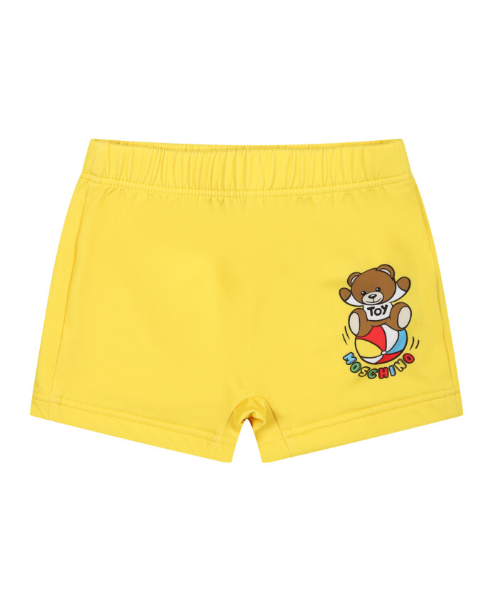 short-de-bain-jaune-avec-impression-ours-en-peluche