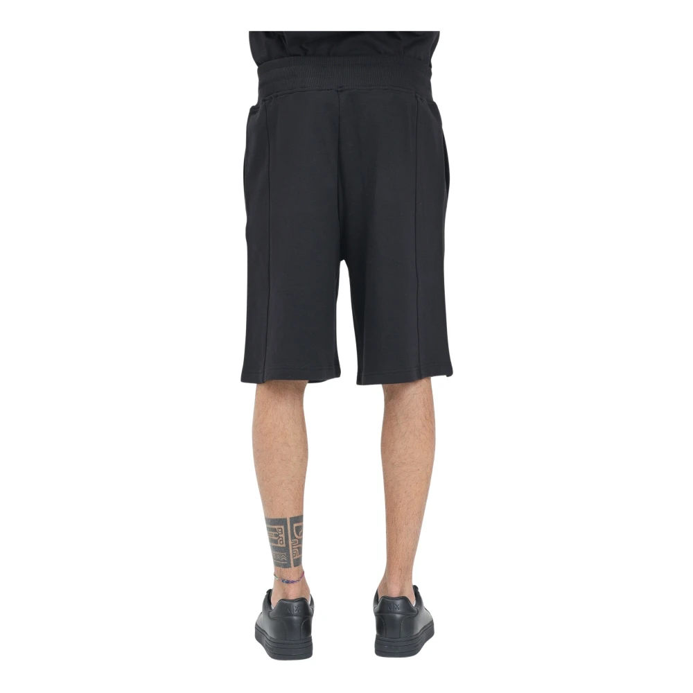 Versace Jeans Couture Zwarte sportieve shorts met institutioneel logo Black Heren