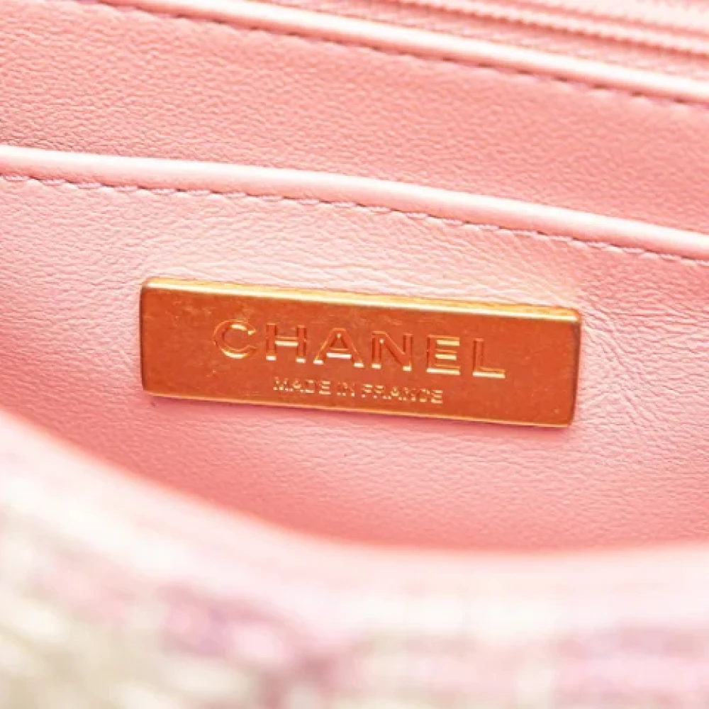 Chanel Vintage Pre-owned Canvas chanel-bags Pink Dames