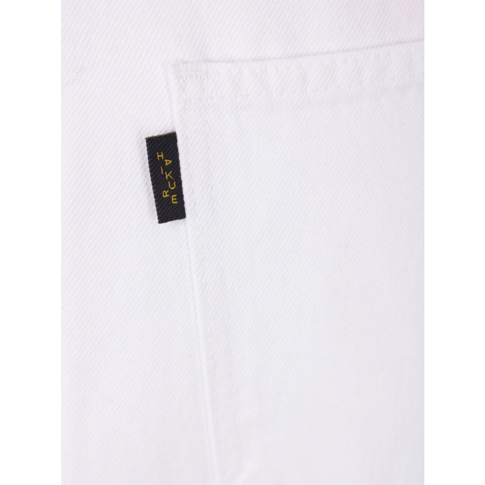 Haikure Korea Wijde Pijpen Jeans White Dames