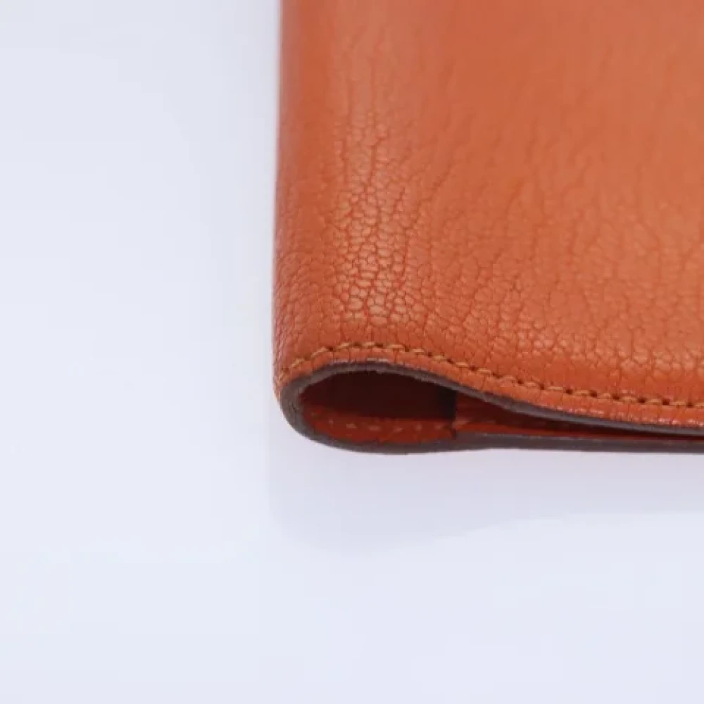 Hermès Vintage Pre-owned Leather wallets Orange Dames