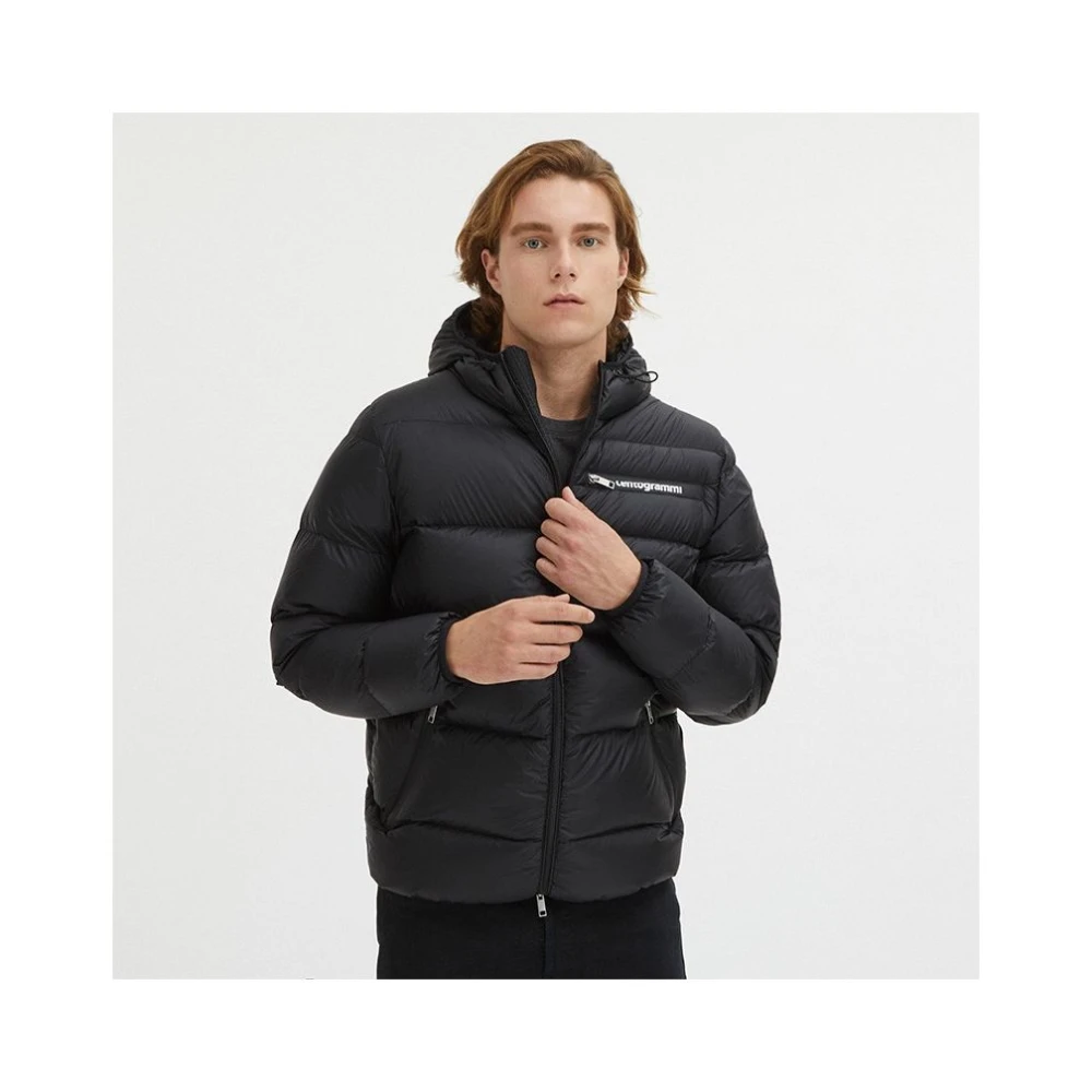 Centogrammi Zwarte Hoodie met Rits Black Heren